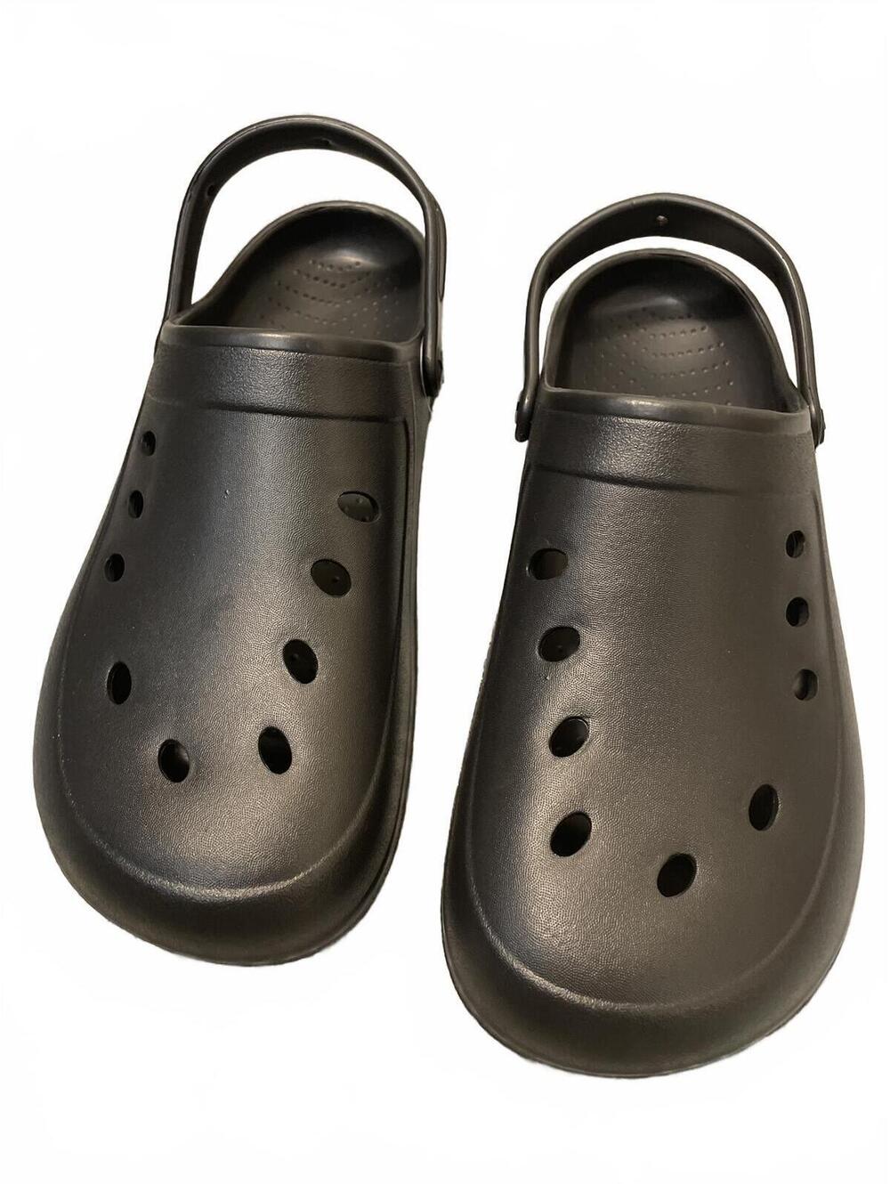 Slip On Clog Shoes Men's 12 13 Black Heel Strap Summer